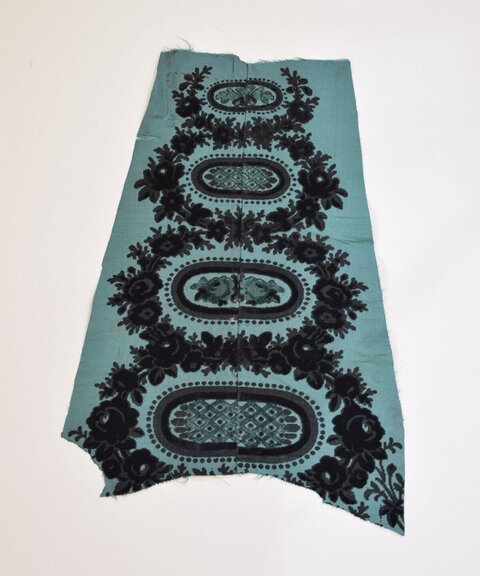Antique Floral Patterned Textile Fragment