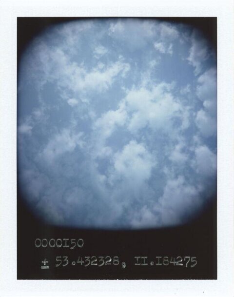 Polaroid Shot of Sky with Clouds