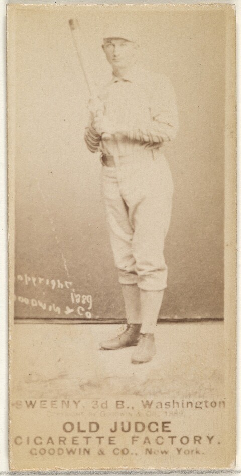 1889 Old Judge Sweeny Baseball Card