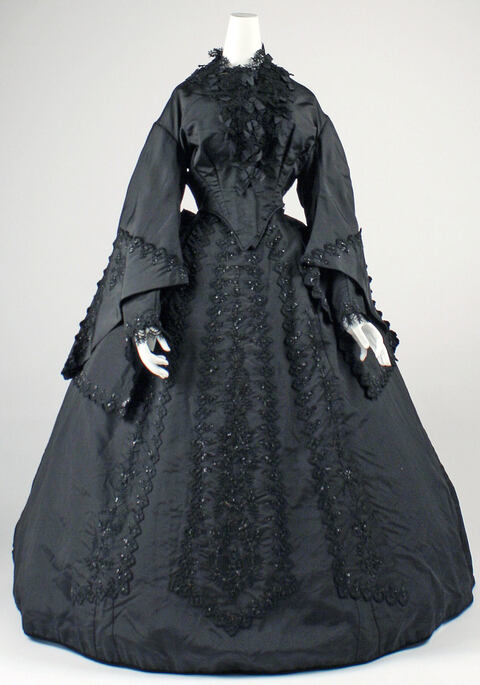 Black Victorian Mourning Dress