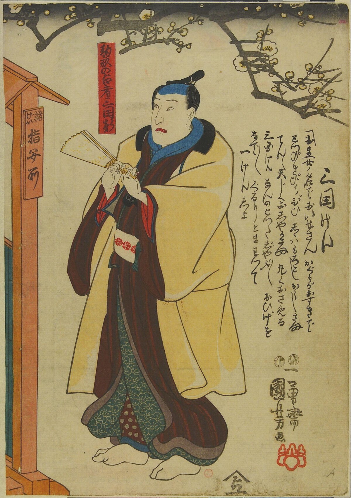 Japanese Ukiyo-e Kabuki Actor Portrait