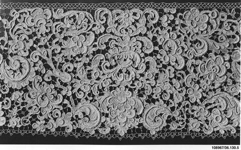 Ornate Antique Floral Lace Panel