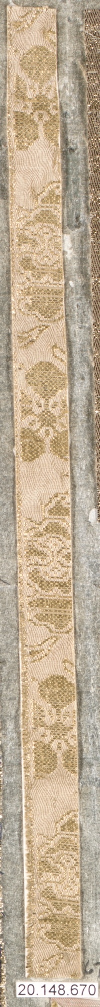 Golden Pattern Woven Textile Sample
