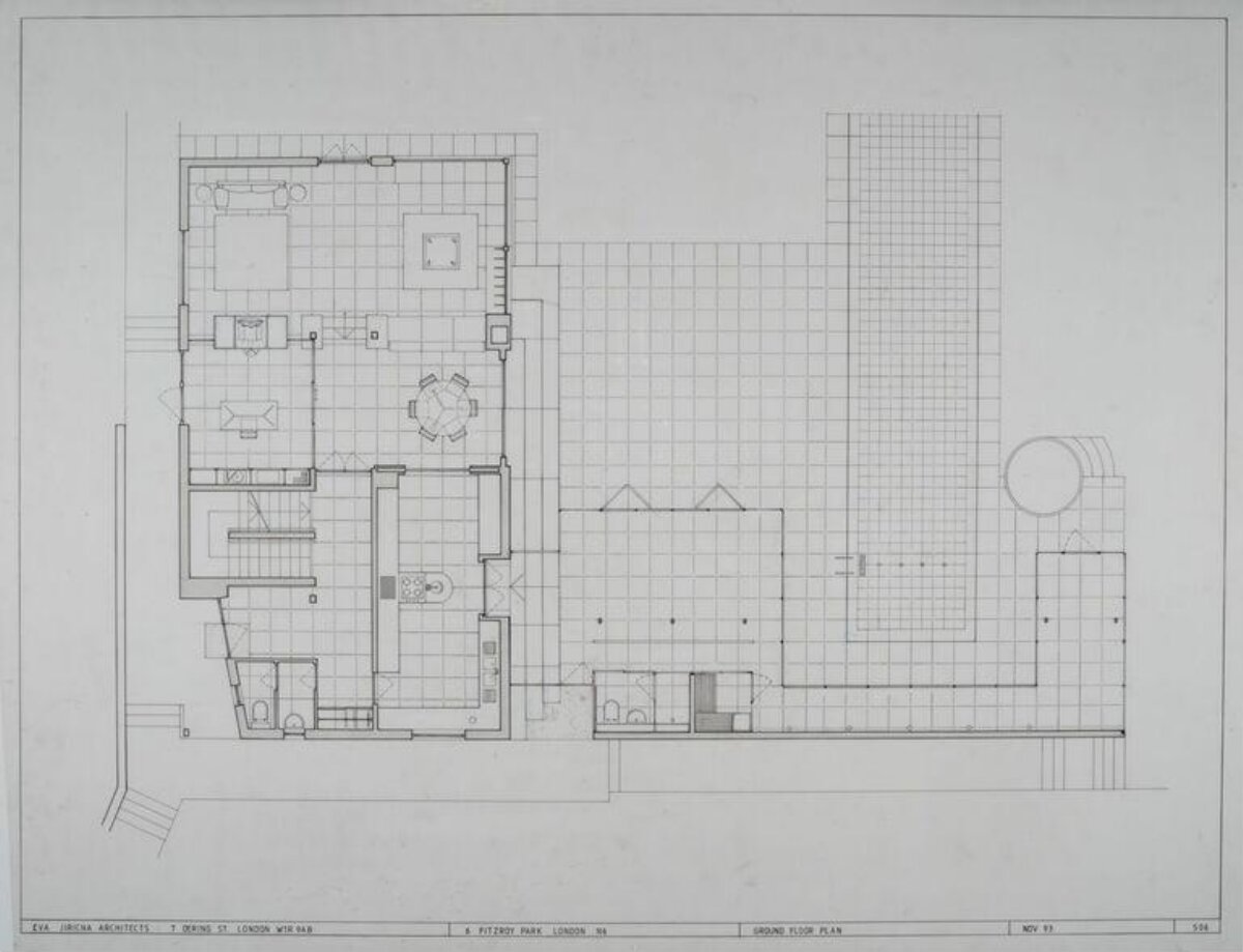 Hand-drawn Ground Floor Architectural Plan