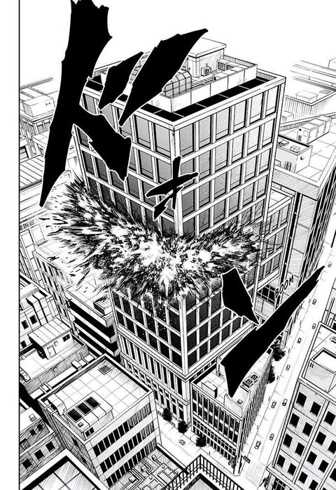 Manga Panel of Building Explosion