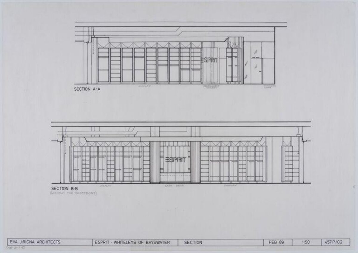 Esprit Store Architectural Section Drawing