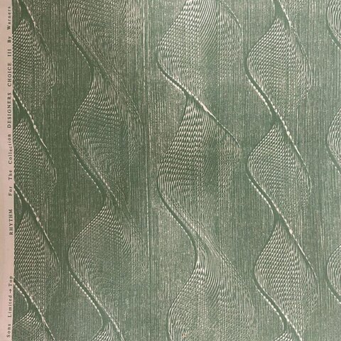 Green Wavy Woven Fabric Pattern