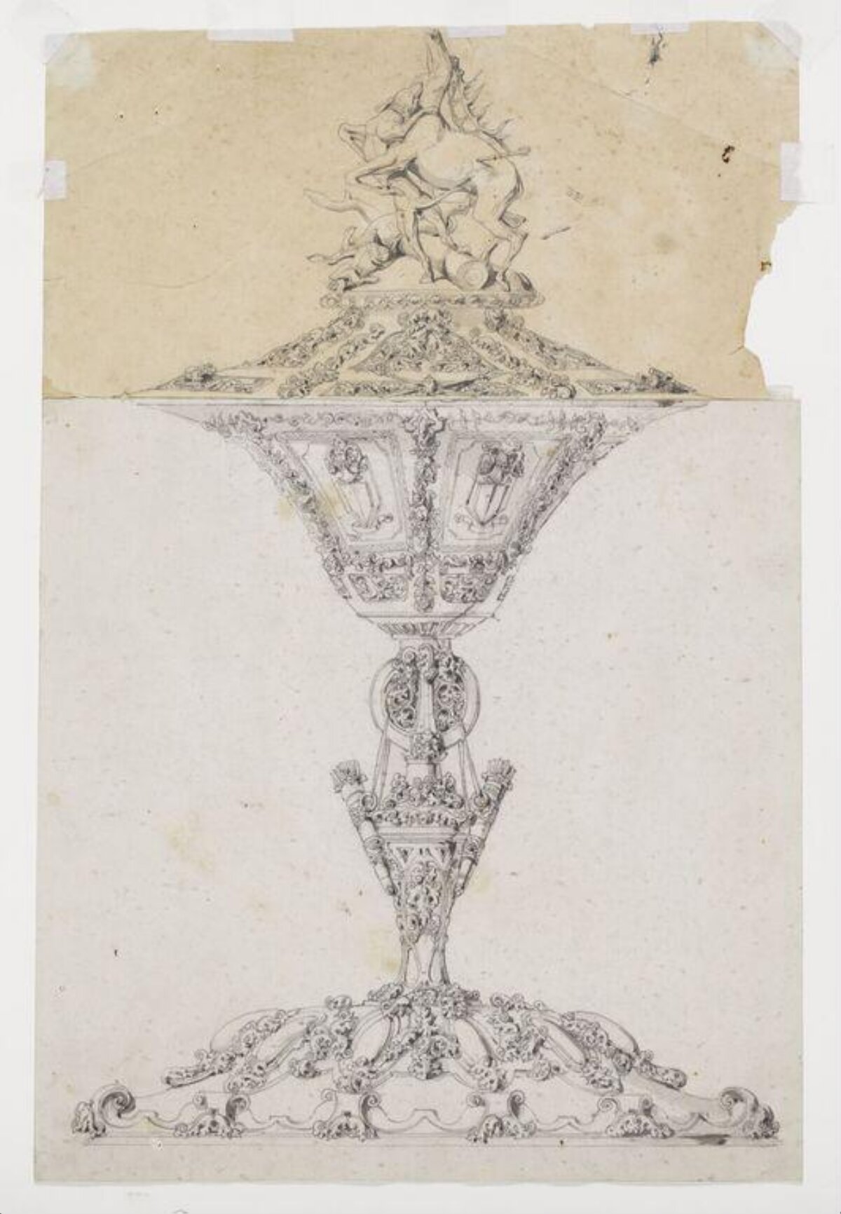 Pencil Sketch of Ornate Goblet