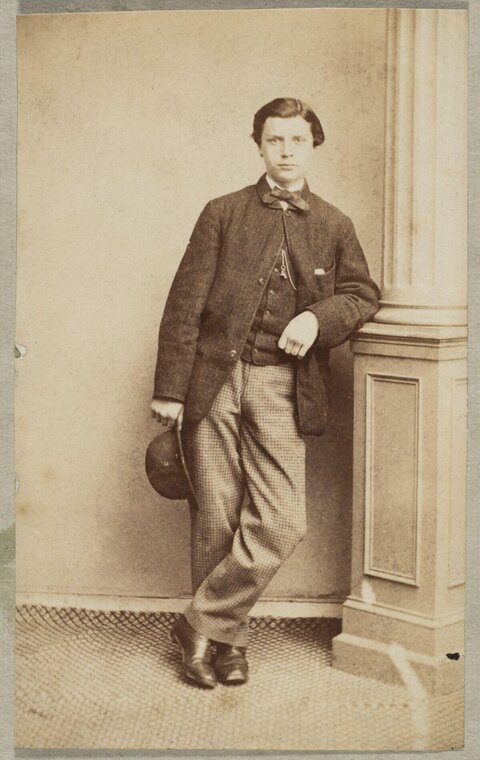 Vintage Full-Length Portrait of Young Man