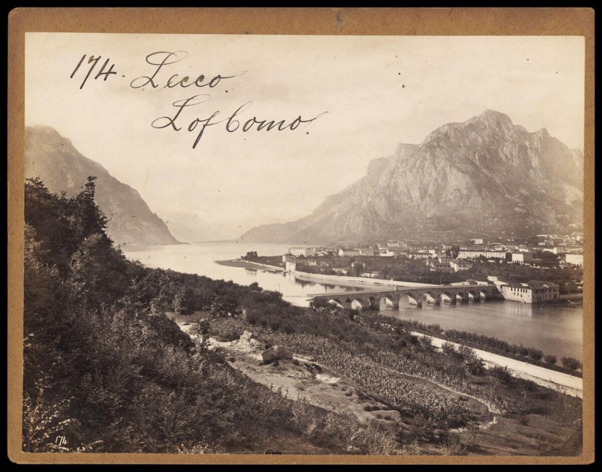 Vintage View of Lecco, Lake Como