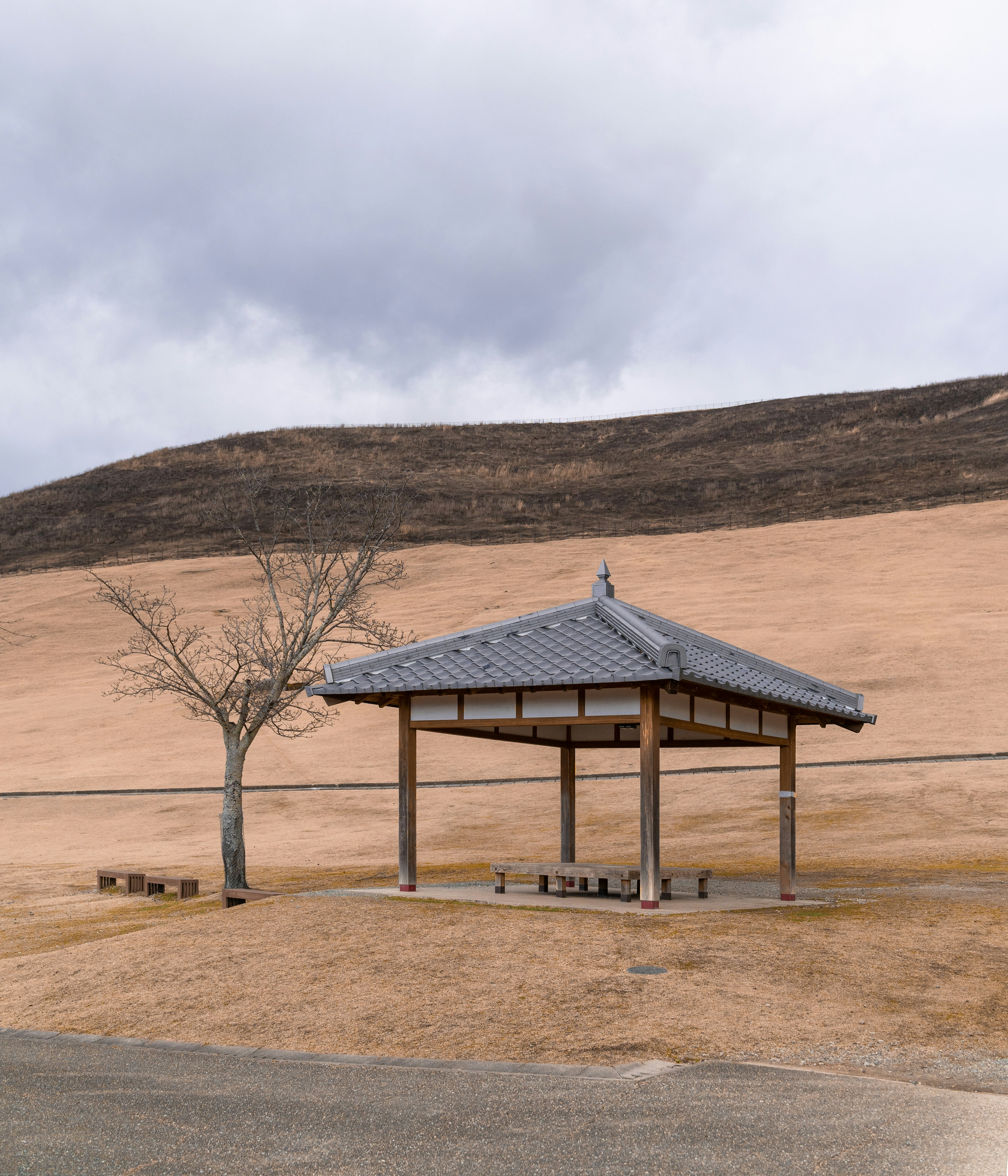 Rest Pavilion on Dry Hillside
