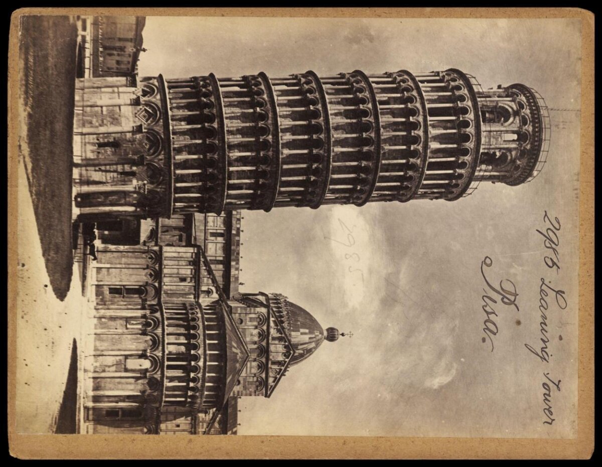 Vintage Photo of the Leaning Tower of Pisa — Attraction Encyclopedia