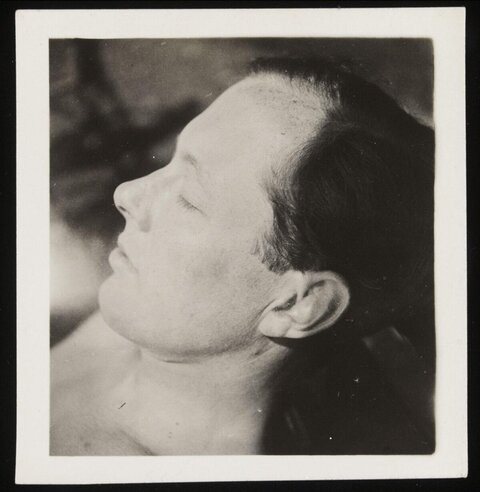 Vintage Black and White Profile Portrait