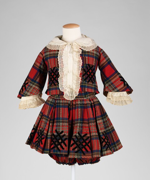 Vintage Children's Plaid Two-Piece Outfit