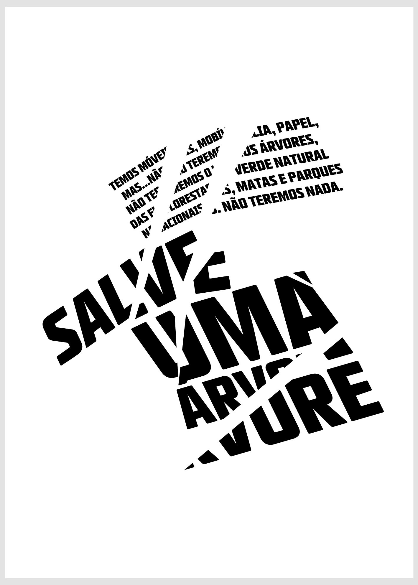 Salve Uma Árvore Environmental Poster