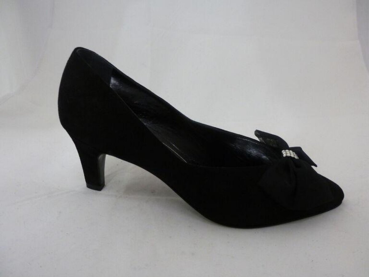 Black Suede High Heel Pump