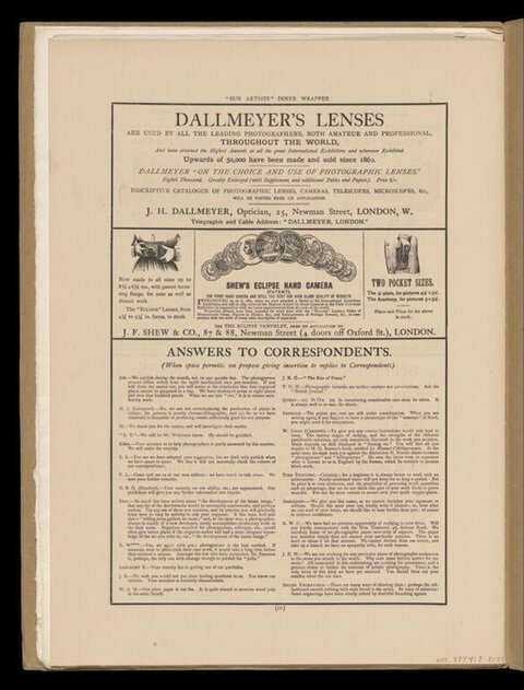 Vintage Photography Advertisement Page