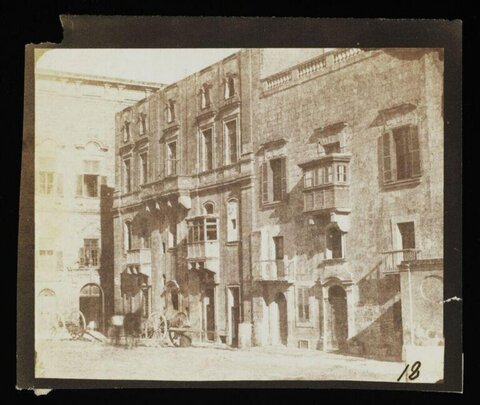 Vintage Street Front Stone Buildings