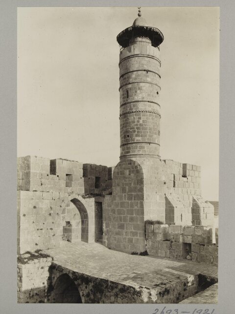 Ancient Stone Minaret on City Wall