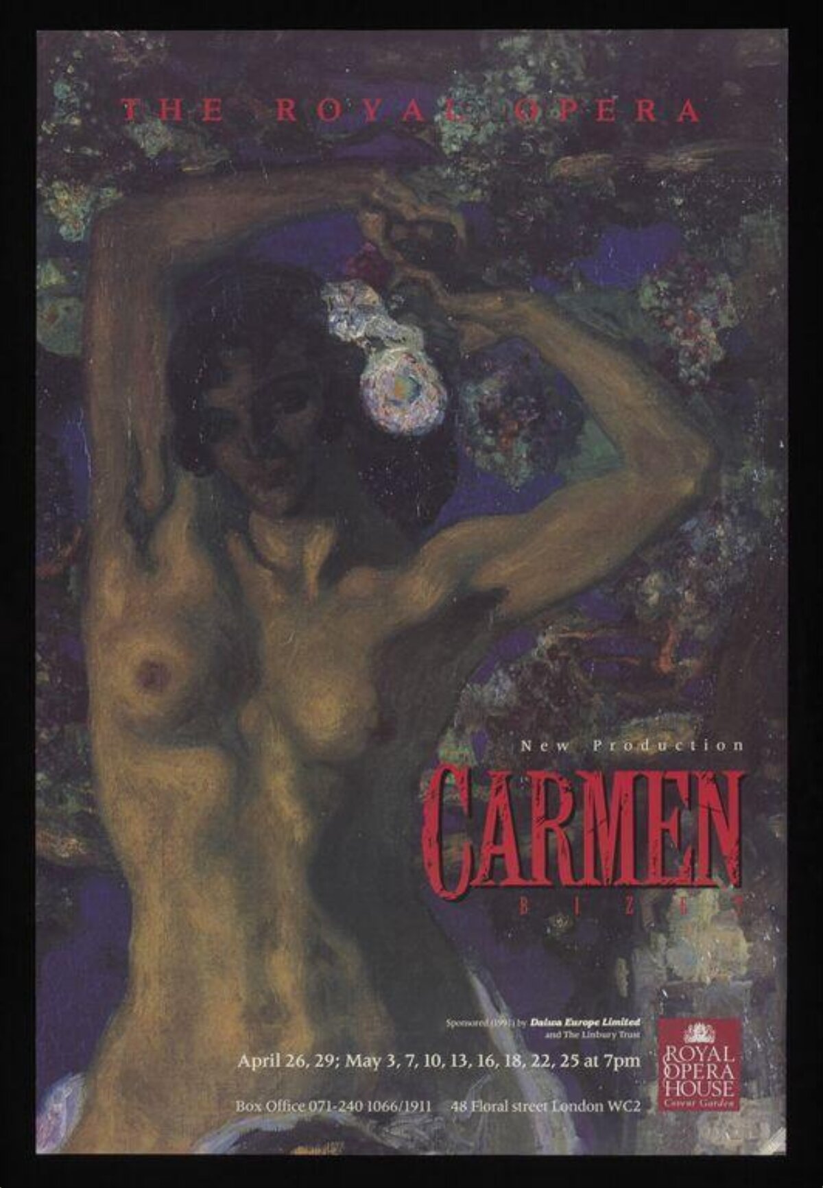 Royal Opera Carmen Performance Poster
