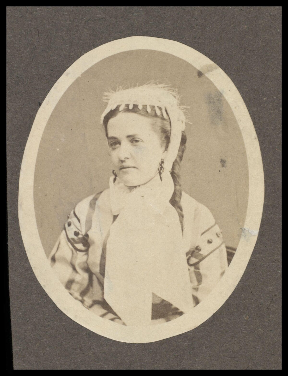 Vintage Oval Portrait of a Woman