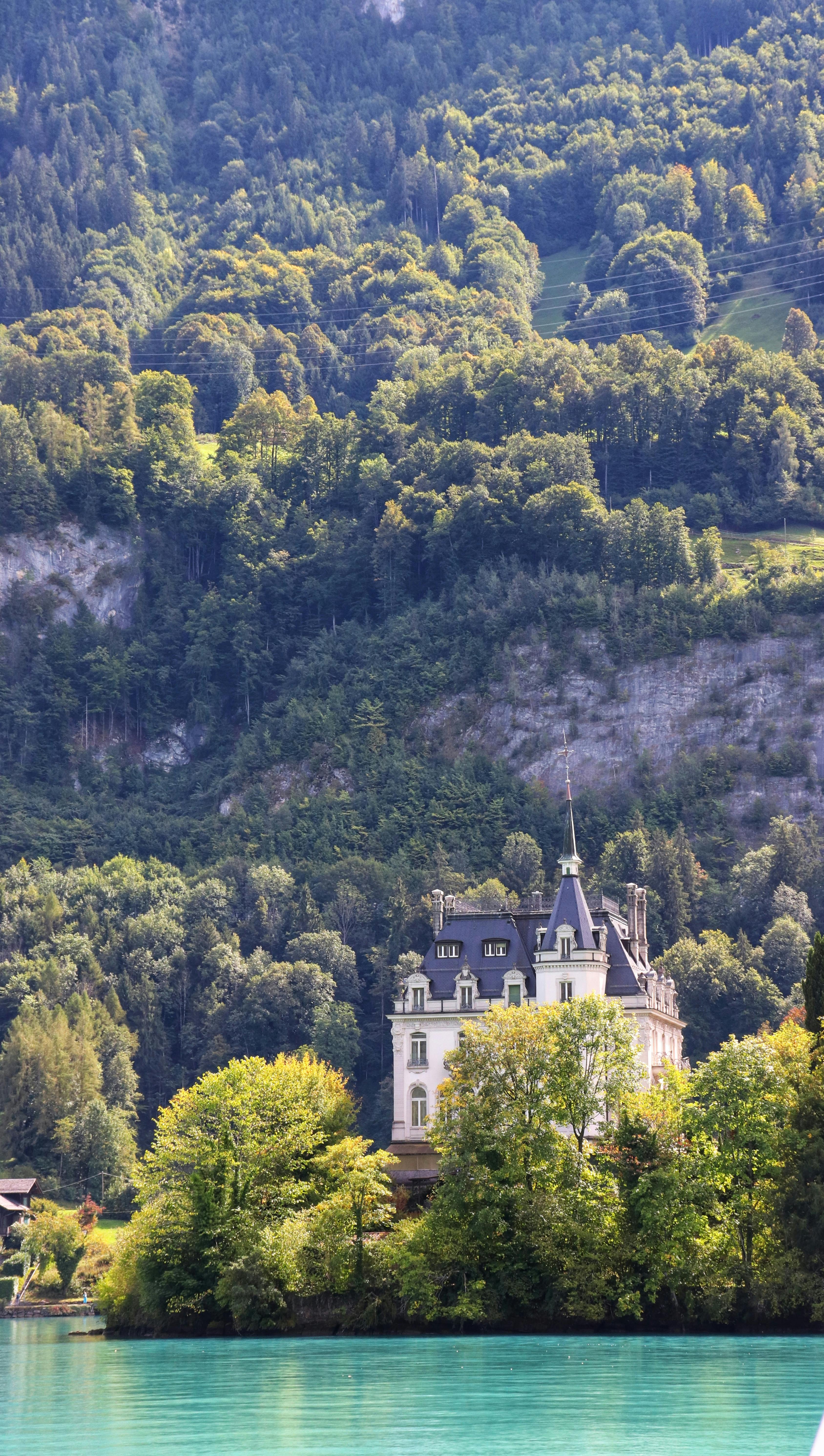 Chateau by Turquoise Mountain Lake