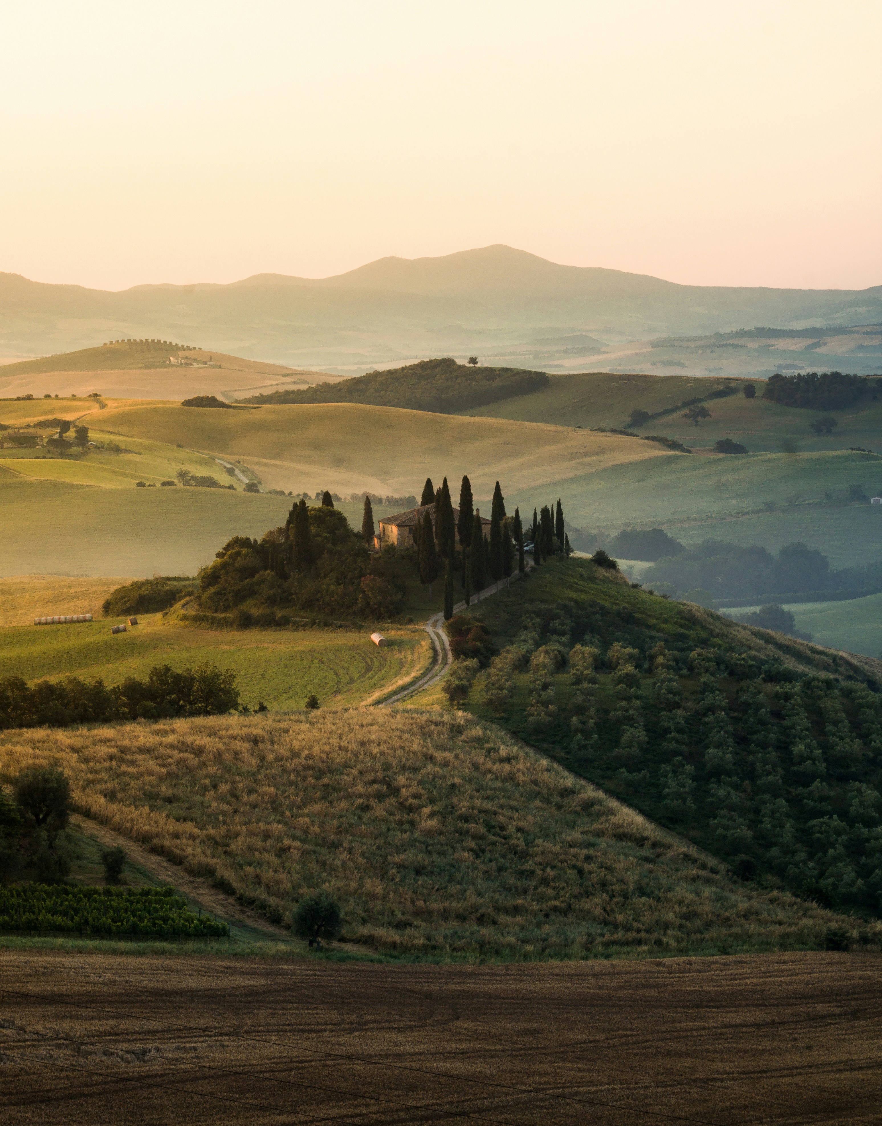 Sunlit Tuscan Countryside Landscape