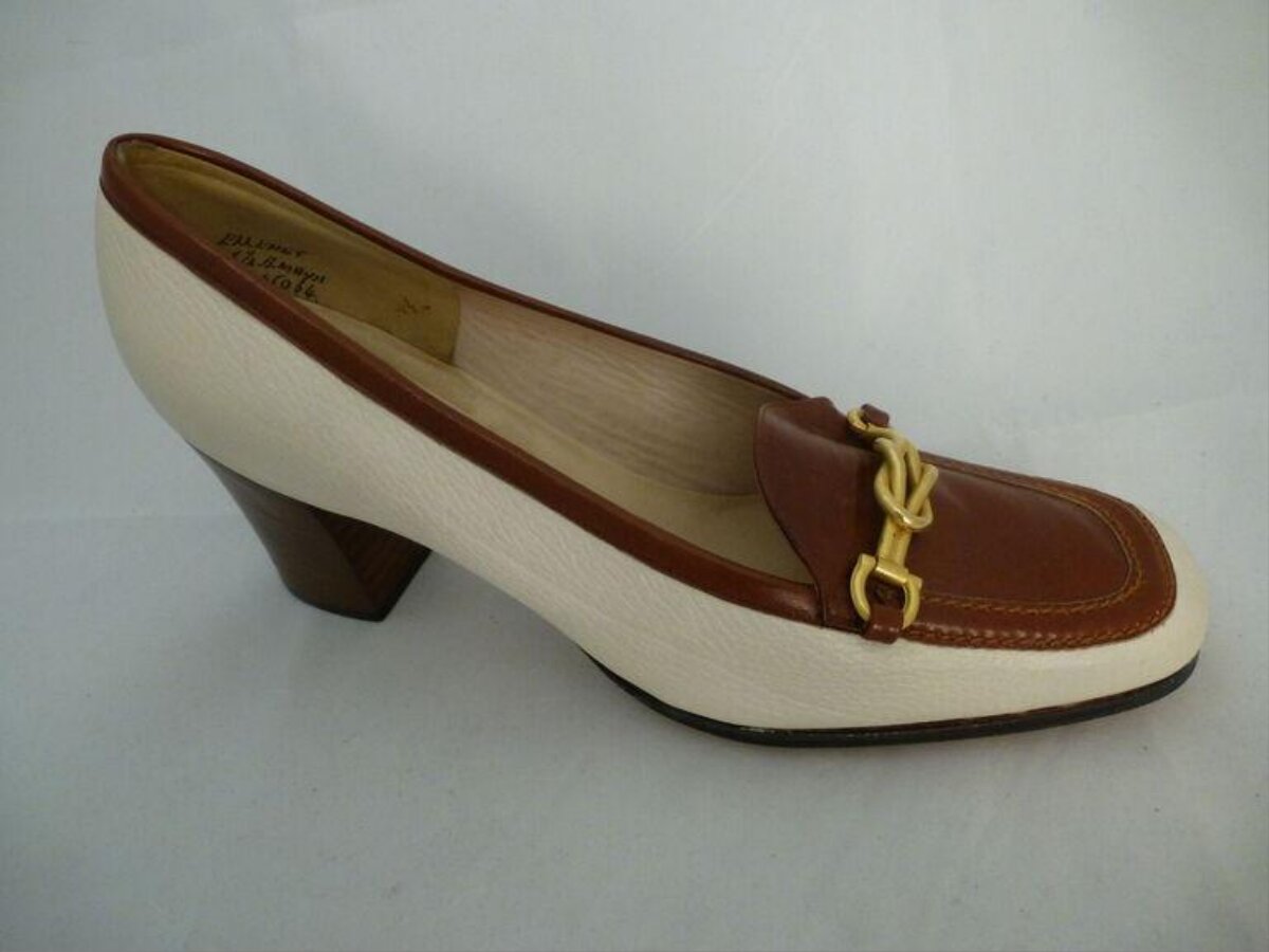 Vintage Two-Tone High Heel Loafer