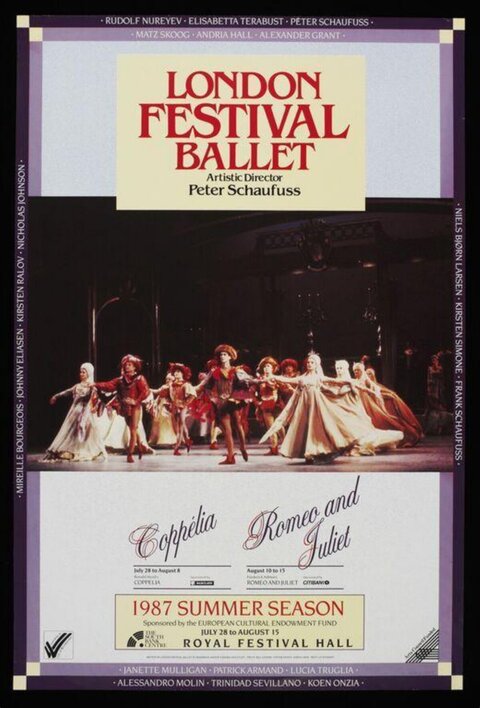 1987 London Festival Ballet Summer Season Poster