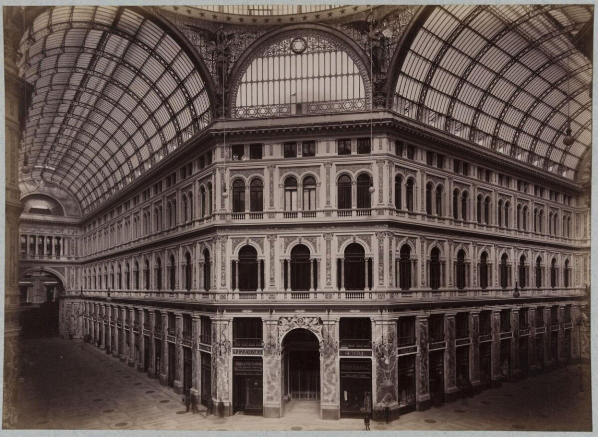 Vintage Milan Shopping Arcade Interior