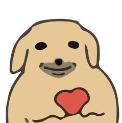 Cartoon Dog With Red Heart