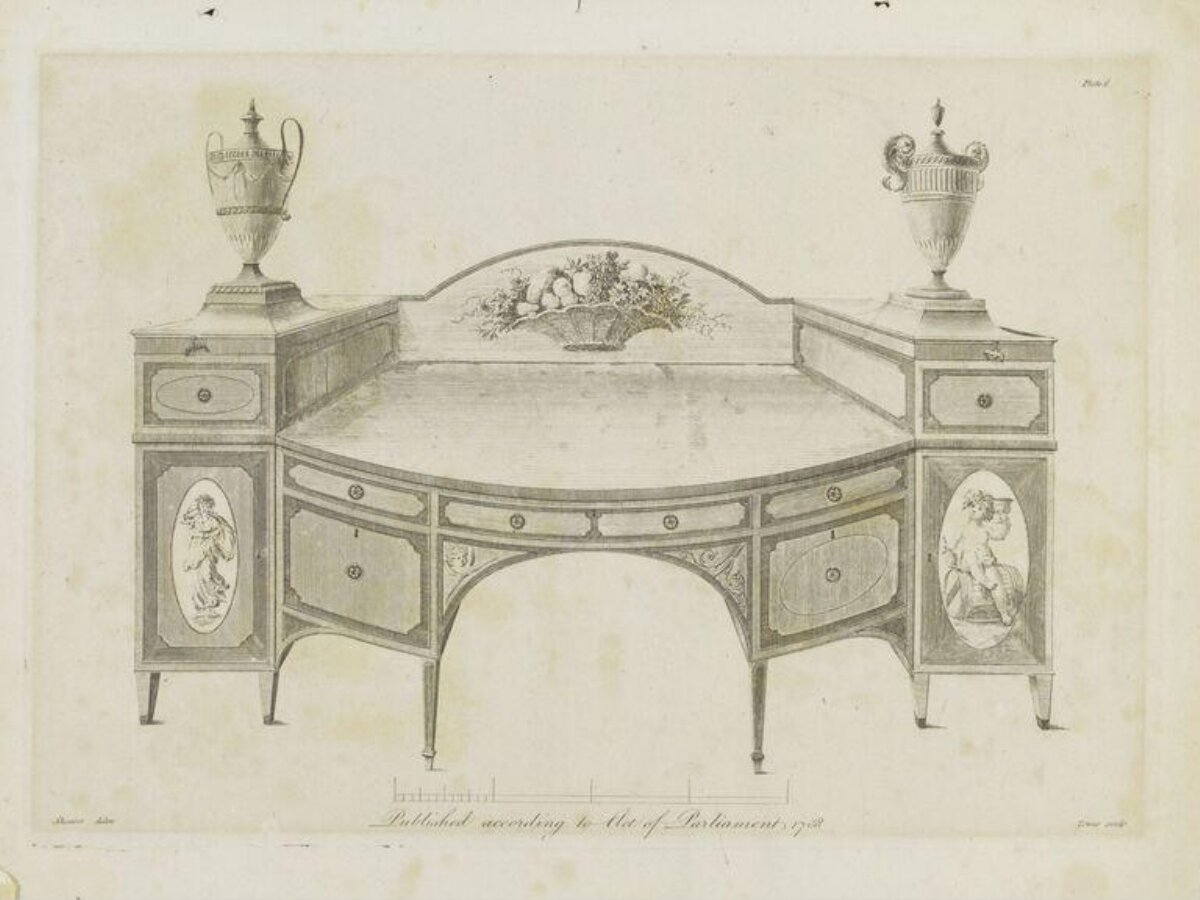 18th Century Sideboard Design Engraving