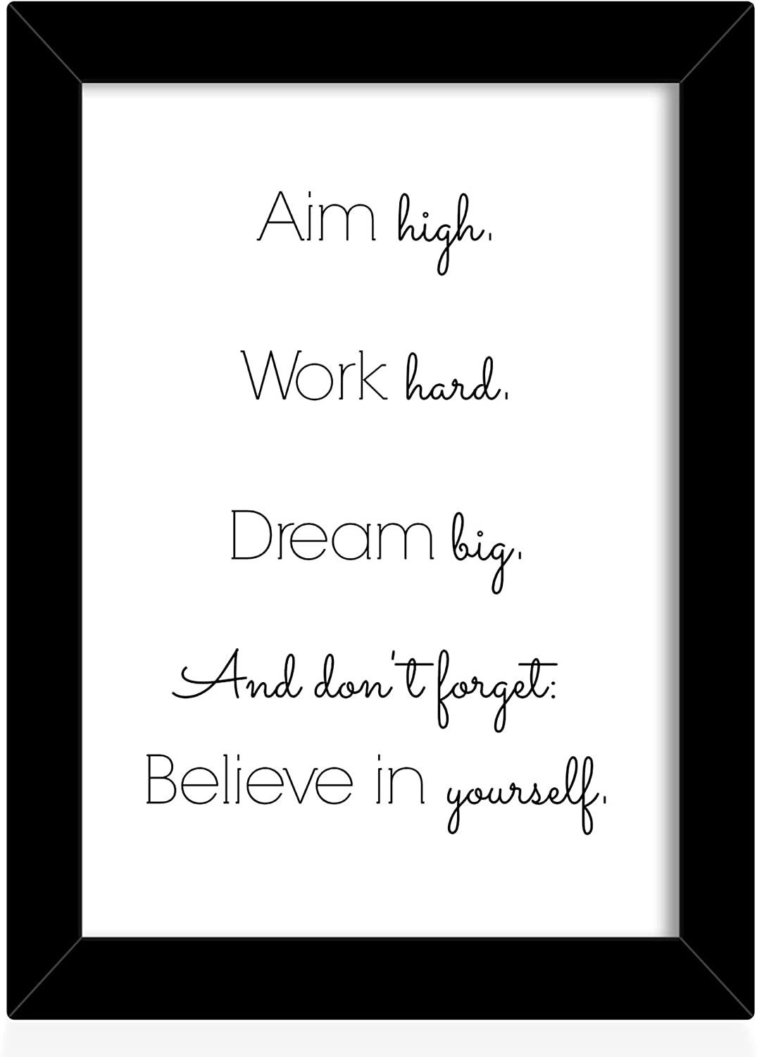 Framed Motivational Inspirational Quote