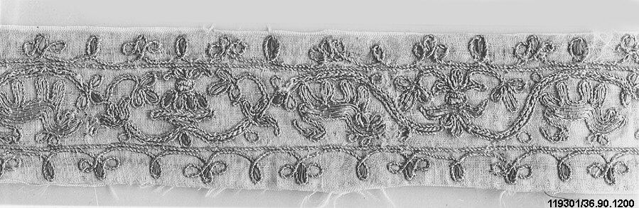 Embroidered Textile Trim Fragment