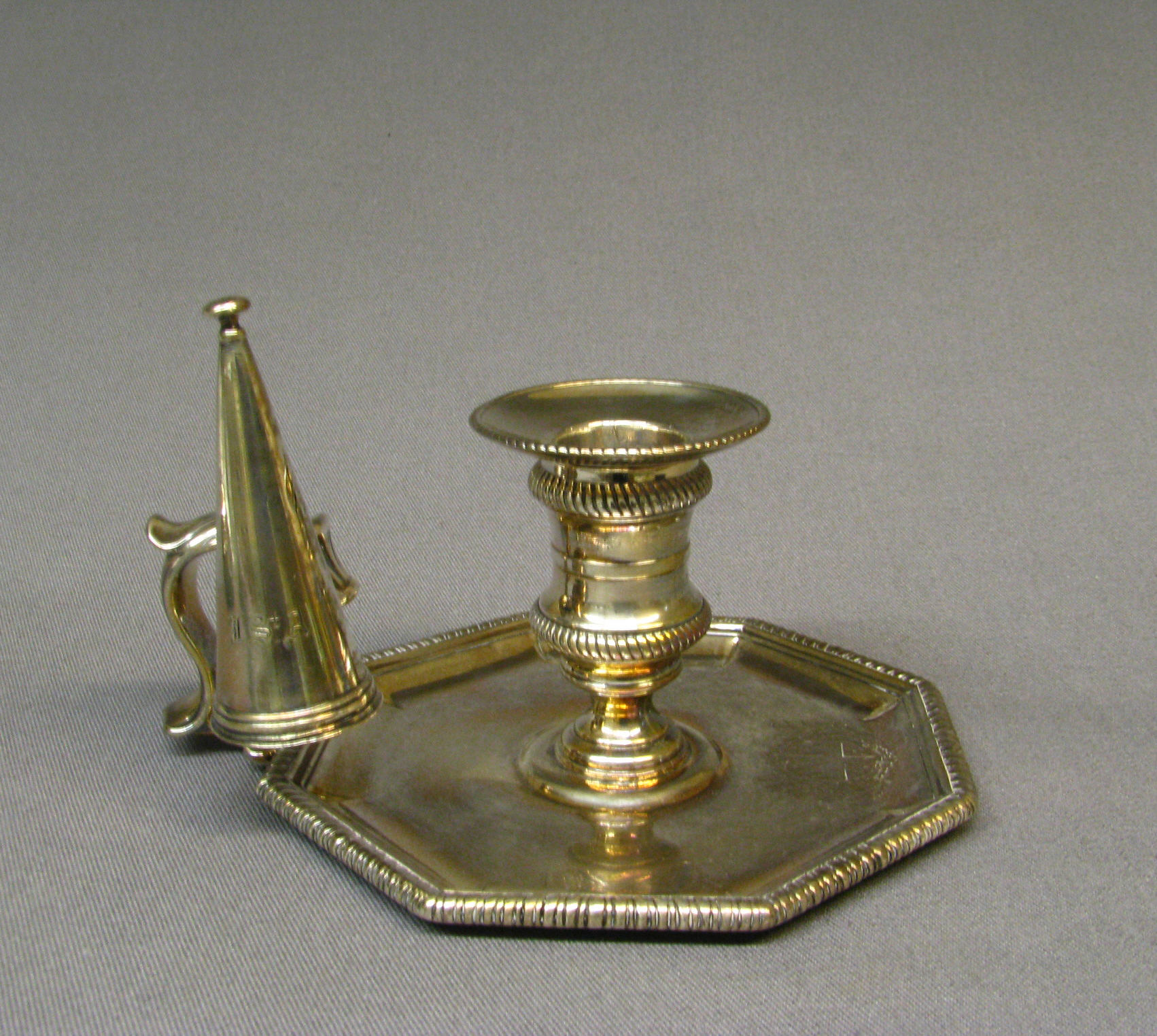 Vintage Silver Candle Holder With Snuffer
