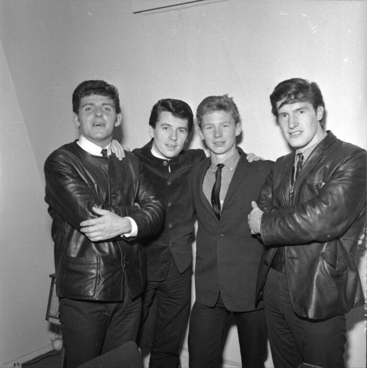 Four Young Men 1960s Group Portrait
