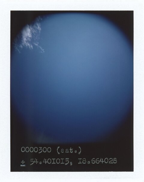 Blue Sky With Geo Coordinates