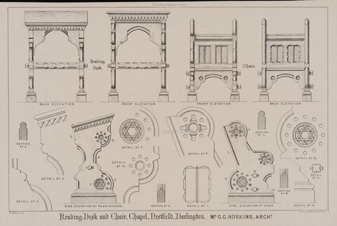 Reading Desk and Chair Architectural Drawing