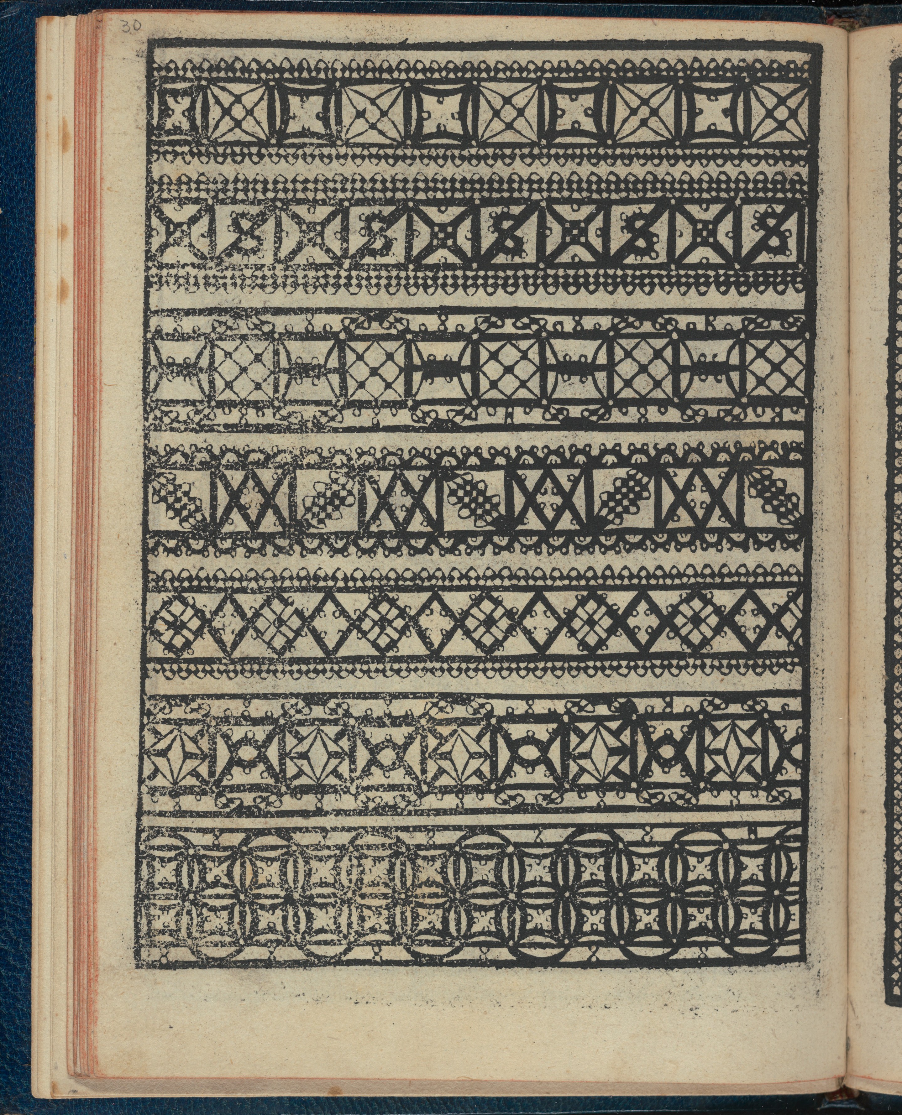 Vintage Lace Pattern on Old Book Page