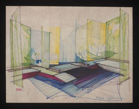 Mikado Lotus Garden Design Sketch