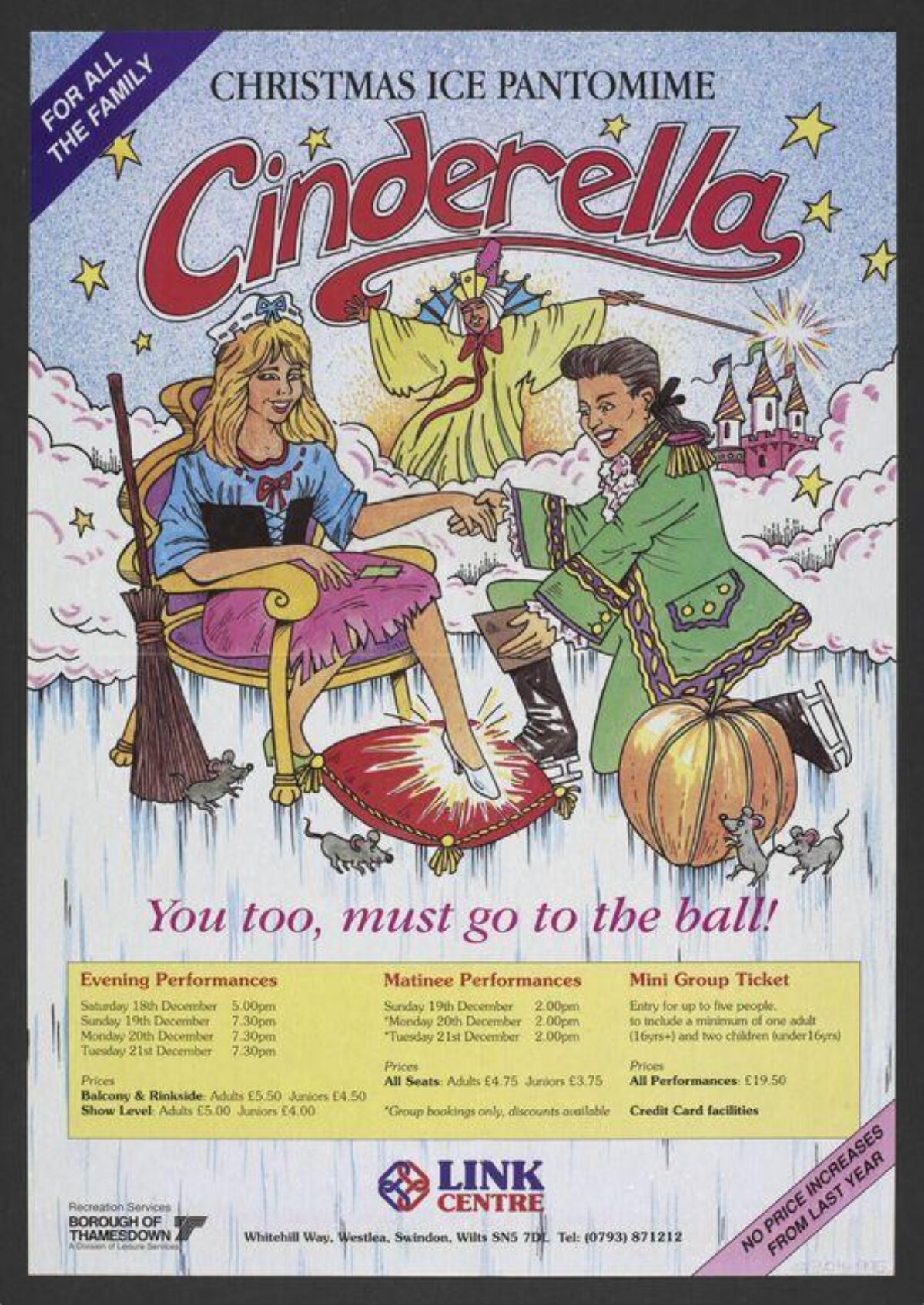 Cinderella Christmas Ice Pantomime Poster