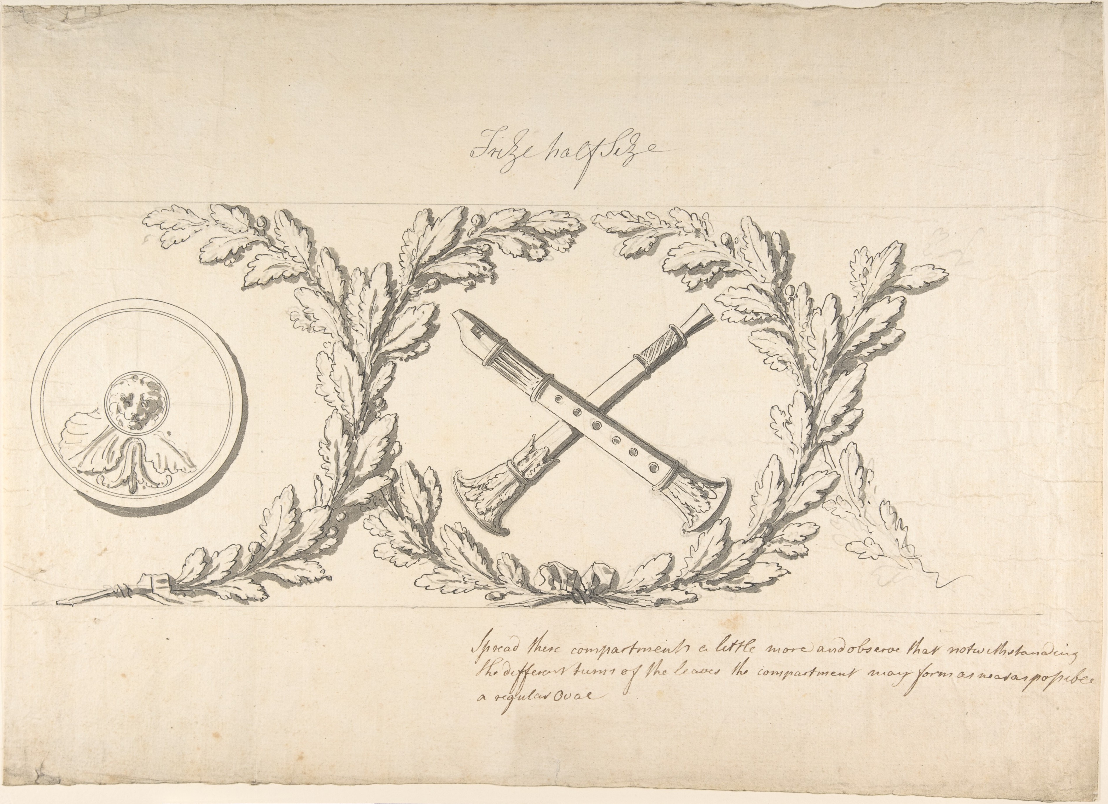Decorative Garland Design Sketch