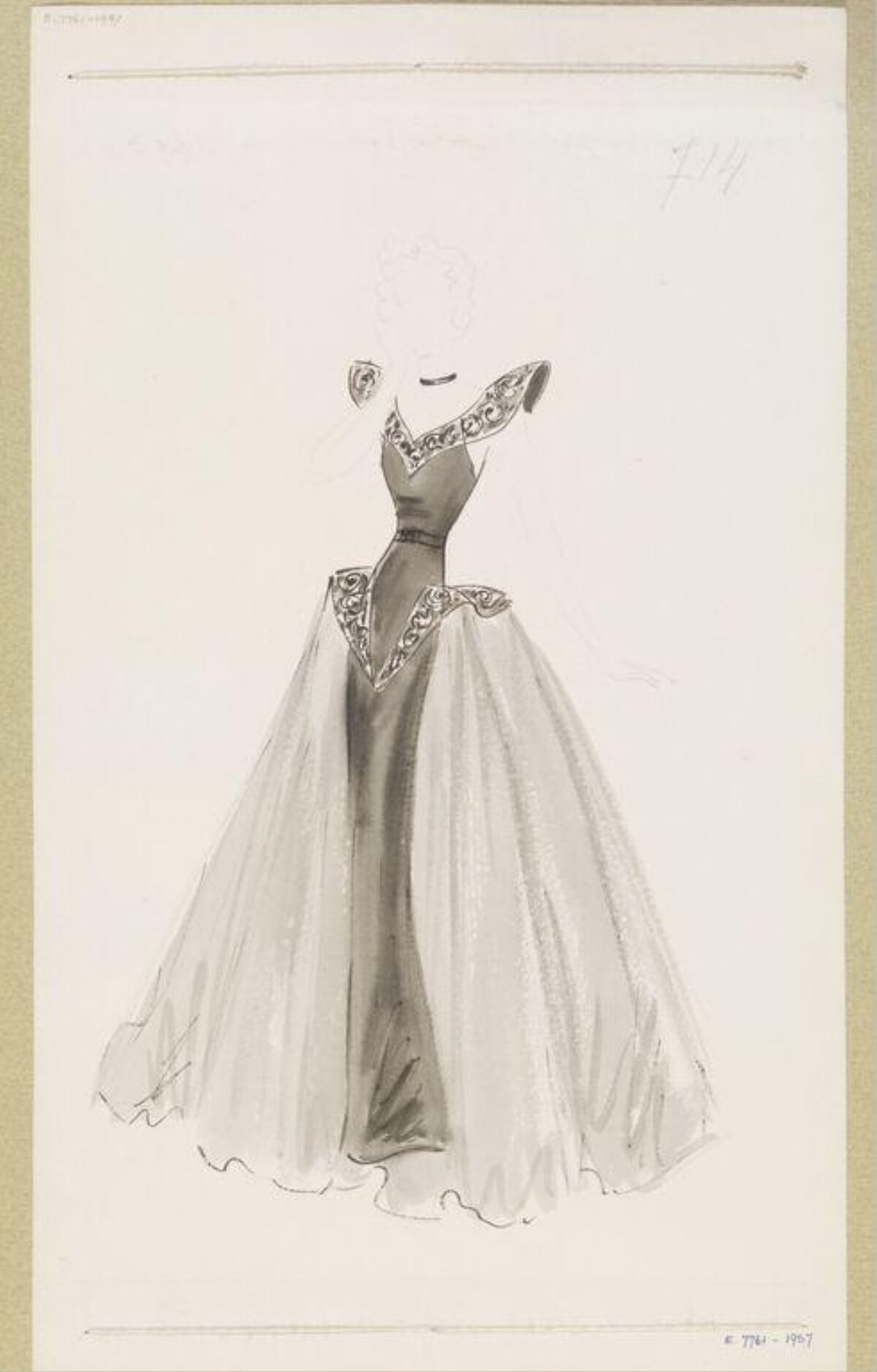Evening Gown Fashion Sketch