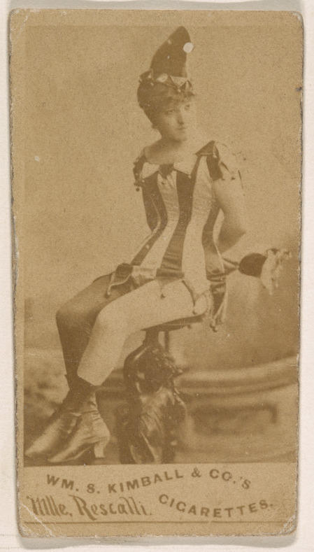 Kimball Cigarette Card of Mlle. Rescalli