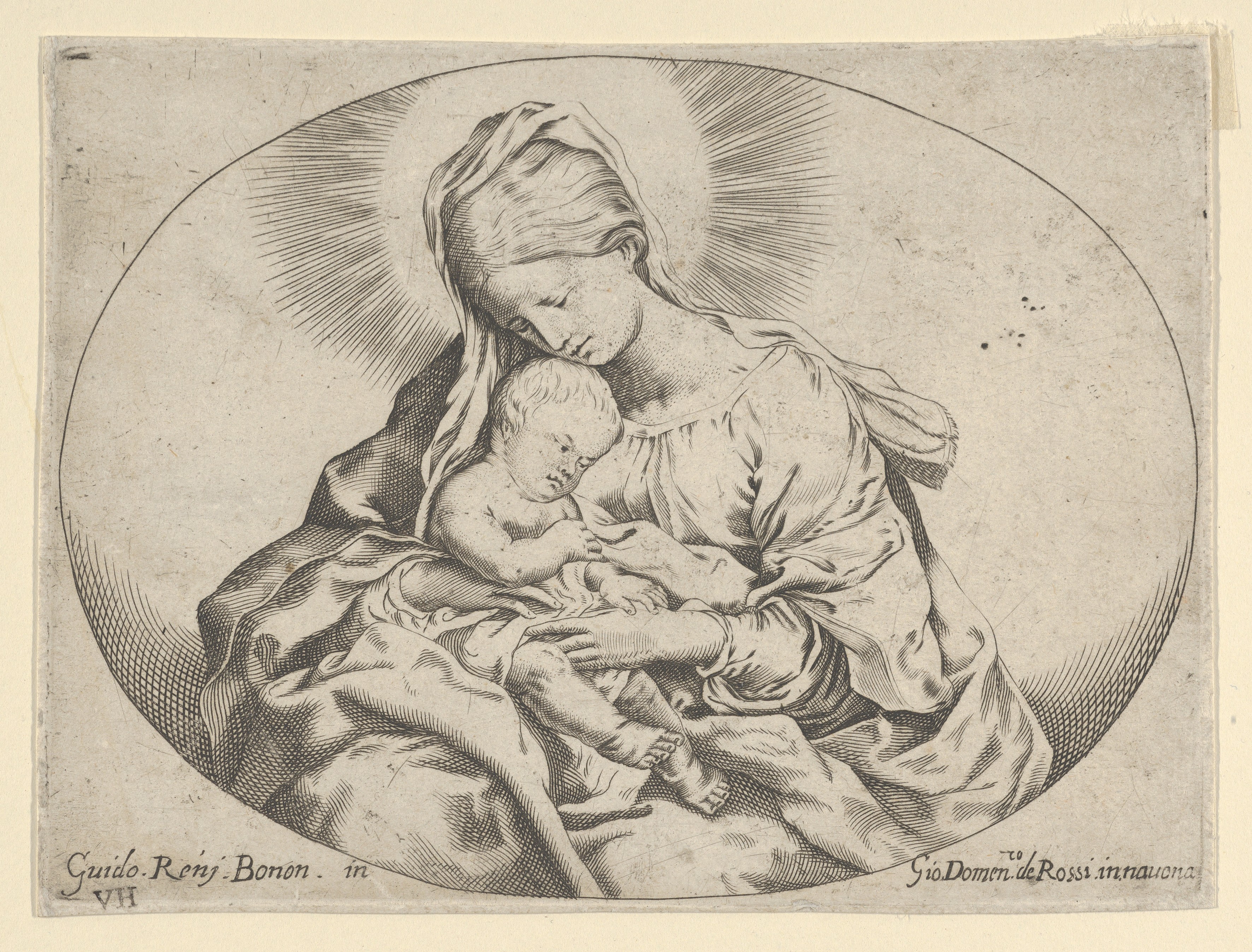 Madonna and Child Engraving