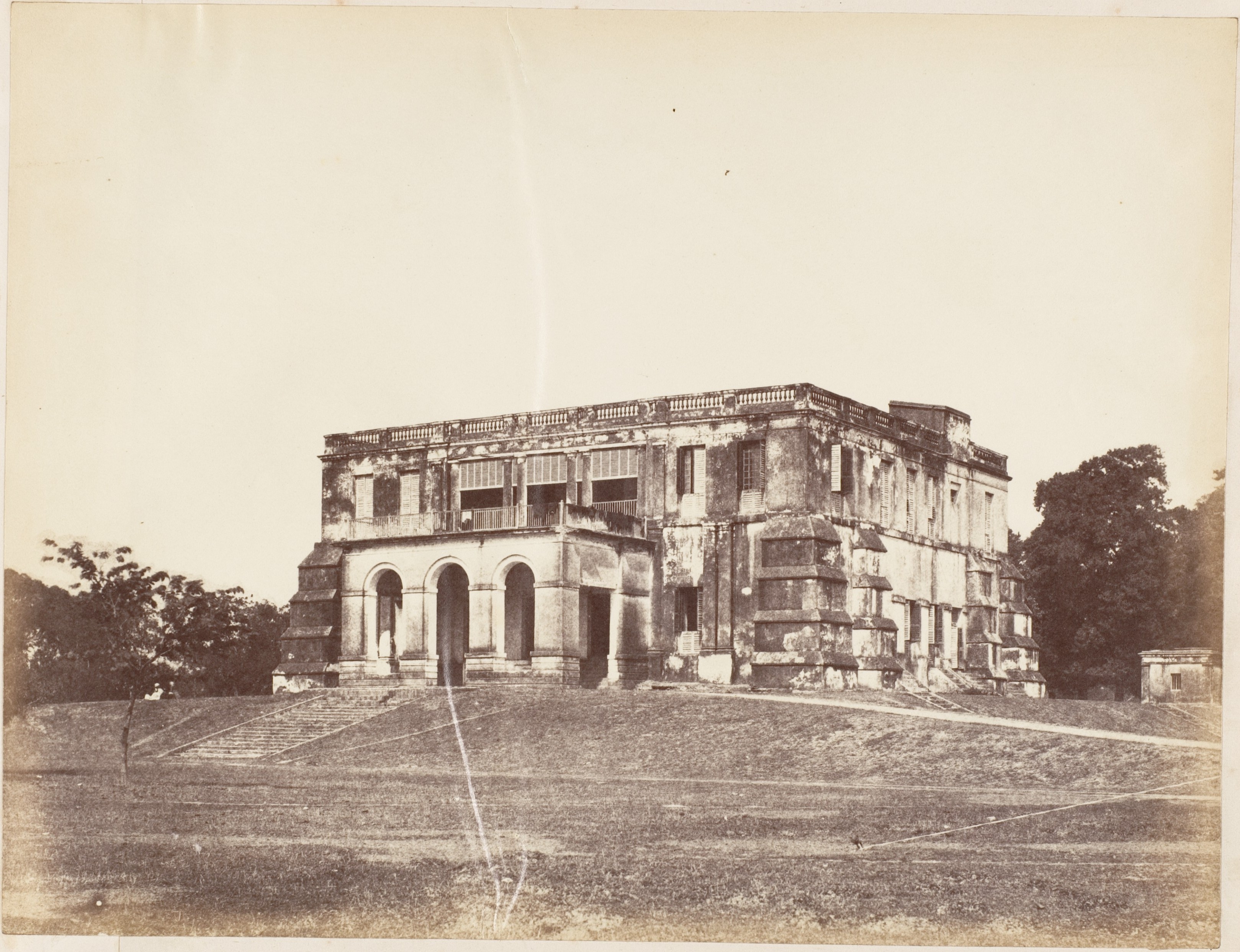 Vintage Colonial Hilltop Building