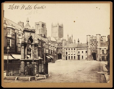 Old Photo of Wells Cathedral Square