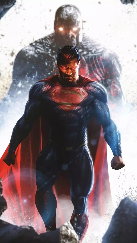 Superman and Darkseid Battle Art