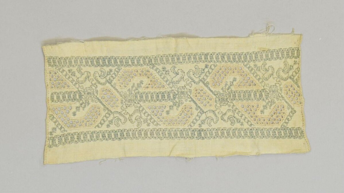 Antique Embroidered Textile Fragment