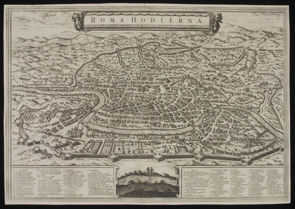 Roma Hodierna Antique Map of Rome